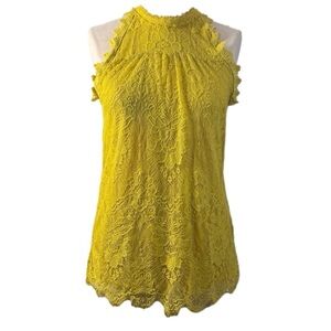 Paper & Tee Lace Top. Mustard Color. Great Condition. Size Small.